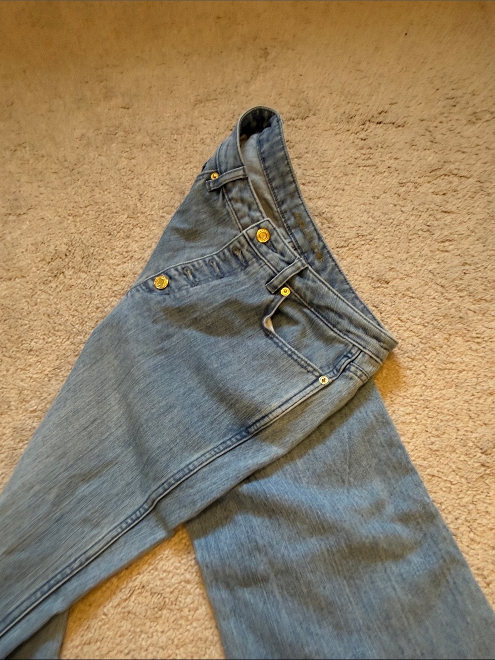 High-Rise Light Blue Flared Women’s Jeans - Picture 4 of 4